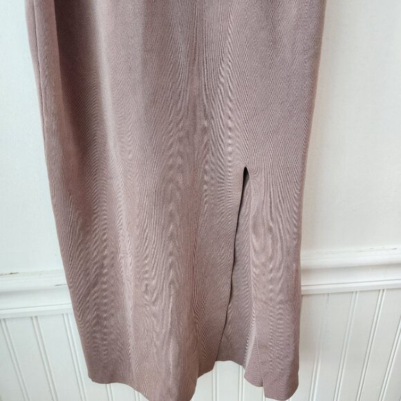 Babaton Aritizia Delmaro Dress Mauve Pink Fitted Bodycon Midi Women's M - Picture 5 of 9